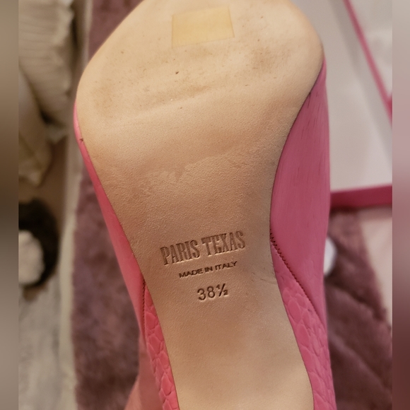 Paris Texas Croc Embossed Leather Boot in Flamingo Size 38.5 - Picture 15 of 16